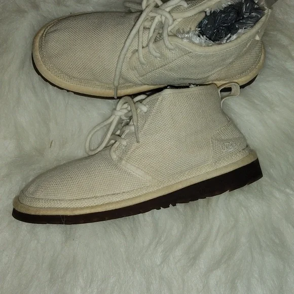 Ugg Cream Ankle Boots Nuemel Natural - Picture 3 of 5